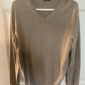 Van Heusen Tan V-Neck Sweater Knit Classic